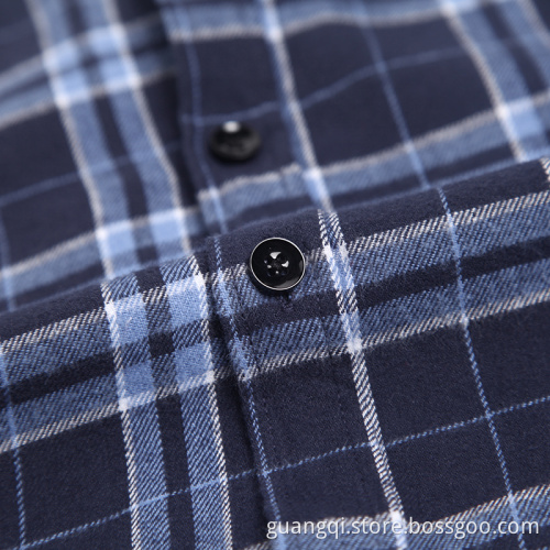 Fashion 100% cotton flannel long sleeve shirt